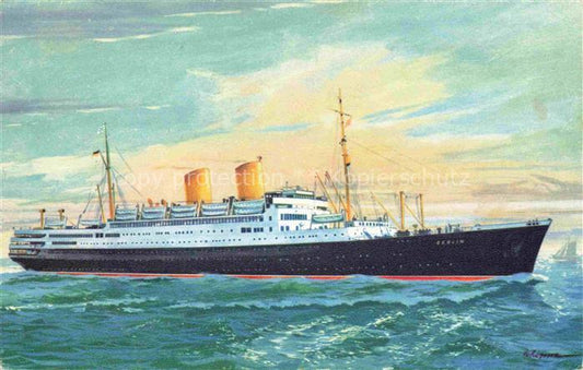 74030098 Dampfer Oceanliner Norddeutscher Lloyd Bremen MS Berlin