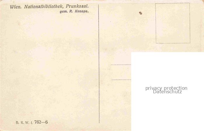 74030117 Bibliothek Library Wien National Prunksaal B.K.W.I. Nr. 762-6