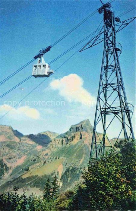 74030121 Seilbahn Cable-Car Telepherique Engelberg Gerschnialp Truebsee Hahnen