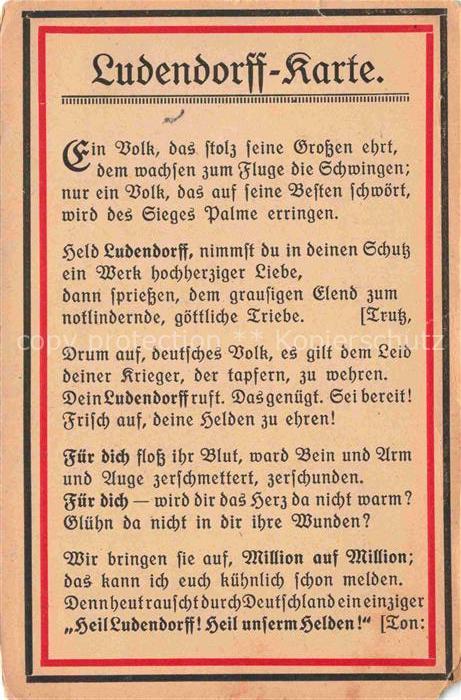 74032204 LUDENDORFF Erich Militaria Generaele Stab Text Politik Propaganda