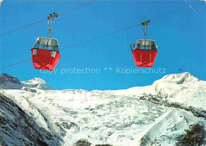 74031208 Seilbahn Cable-Car Telepherique Saas Fee Hanning Allalinhorn Alphubel