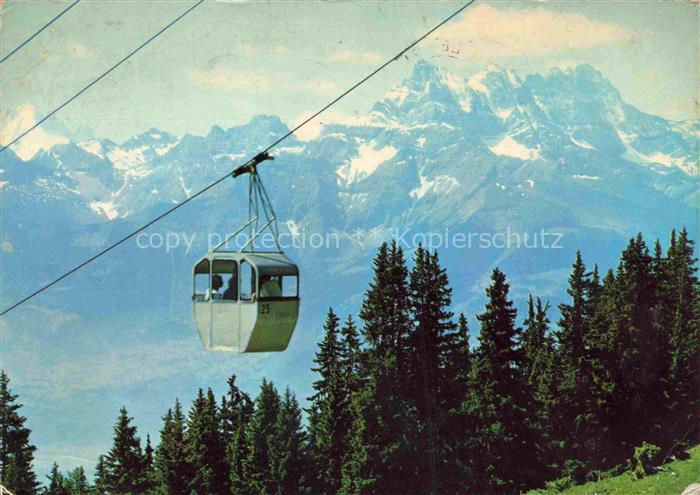 74031211 Seilbahn Cable-Car Telepherique Telecabine Leysin La Berneuse