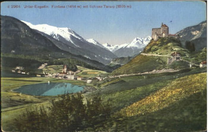 10569521 Fontana Fontana Castle Tarasp unused approx. 1920