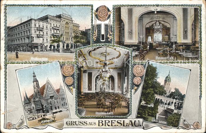 31738600 Breslau Niederschlesien Residenz-Cafe Rathaus Hotel Liebichshoehe