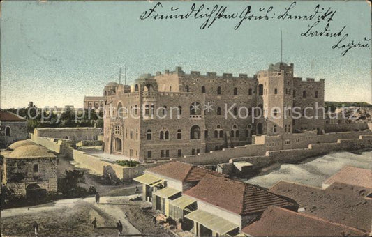 11739532 Jerusalem Yerushalayim St. Paul Deutschkatholisches Hospiz Litho