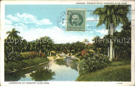 11735147 Timbre Habana Havana Paisaje en el Country Club Park sur AK