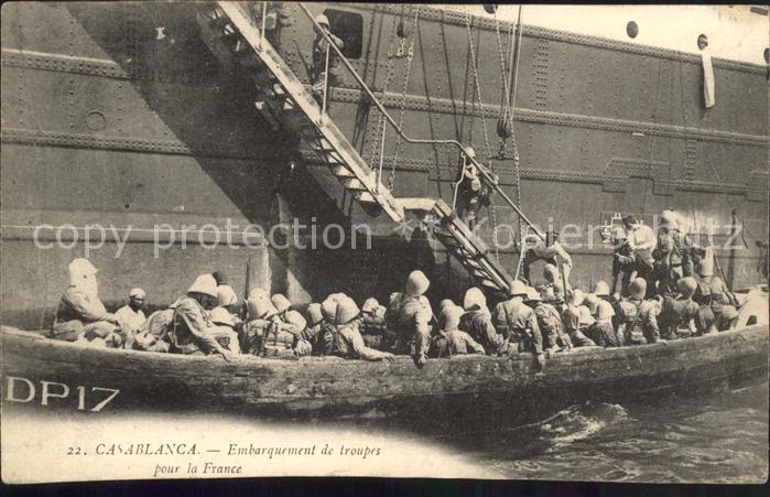 31735353 Casablanca Embarquement de troupes pour la France Militaire