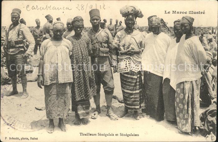 31735696 Casablanca Tirailleurs Senegalais et Senegalaises Scenes et Types Colle