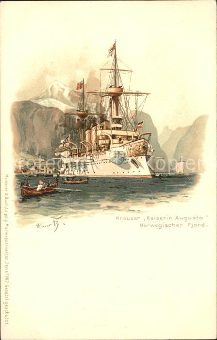 11922646 Marine Kreuzer Kaiserin Augusta Litho