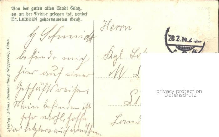 11881502 Glatz Niederschlesien alter Stich