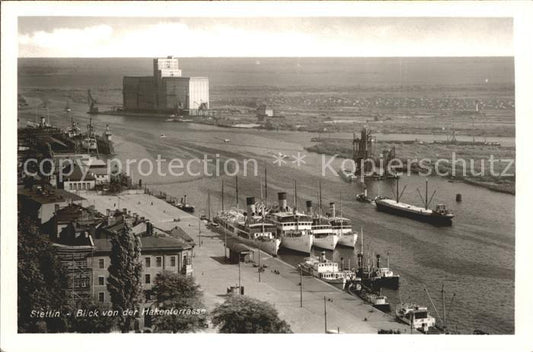 11602385 Stettin Szczecin Poméranie terrasse du port