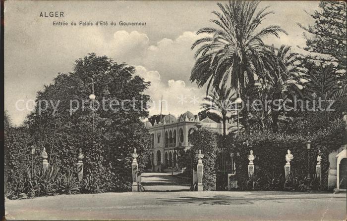 11674479 Alger Algérie Entrée du Palais d'Été du Gouverneur