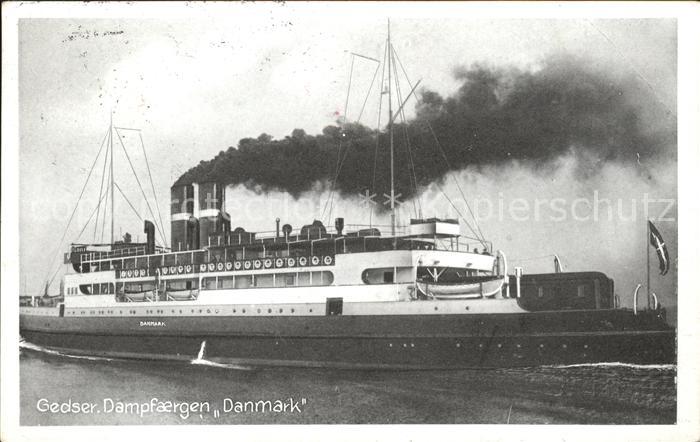 11730597 Steamer Inland Shipping Denmark Gedser Dampfaergen