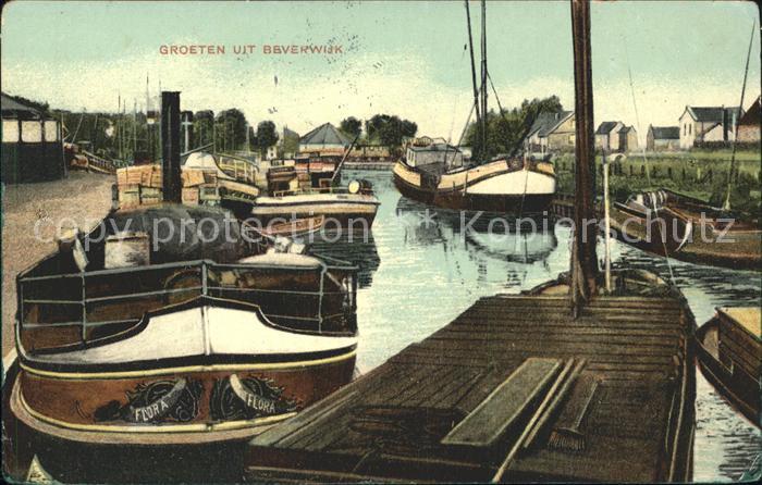 11758123 Beverwijk harbor fishing boat barge