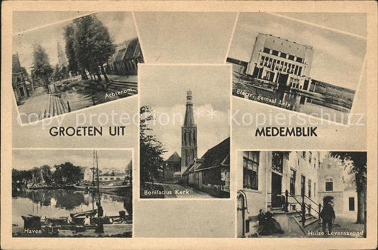 11761333 Medemblik Achterom Electr Gemaal Lely Haven Bonifacius Kerk Huize Leven