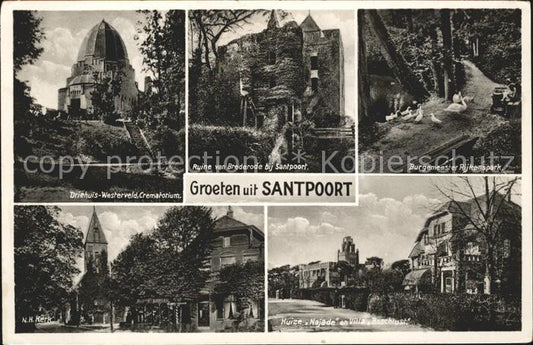 11761393 Crématorium de Santpoort Driehuis Ruine van Brederode Burgemeester Rijkens