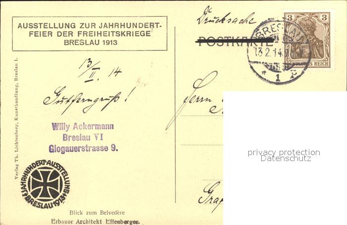 11901046 Breslau Niederschlesien Ausstellung zur Jahrhundertfeier der Freiheitsk