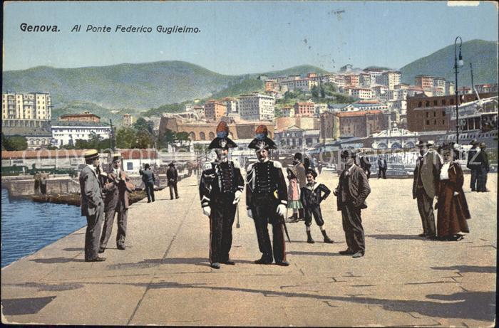 12151299 Gênes Gênes Ligurie Ponte Federico Guglielmo Soldats