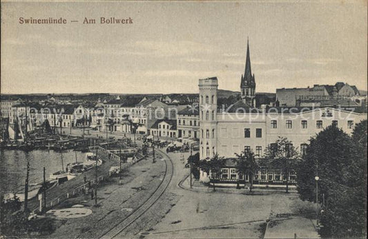 12163698 Swinemuende Ostseebad Westpommern Am Bollwerk