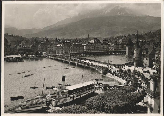 11336187 Steamer Seitenrad Neue Seebruecke Switzerland