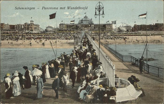 11324673 Scheveningen Panorama with Wandelhoofd Strand Bridge