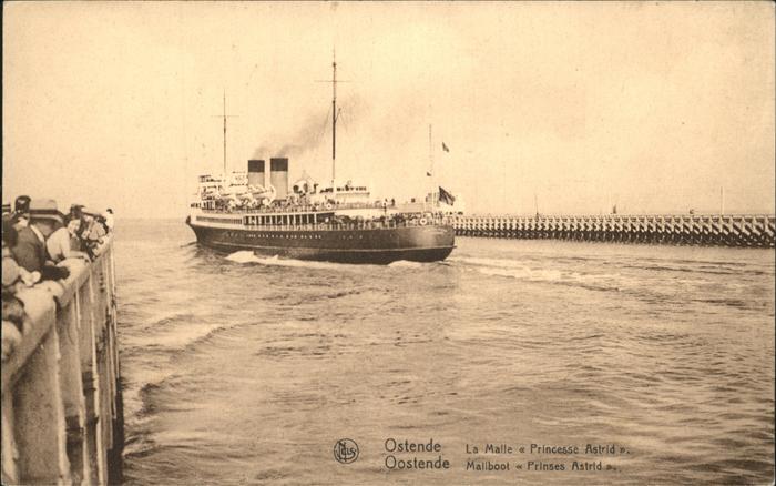 11359208 Steamer Oceanliner Ostend La Malle Princesse Astrid