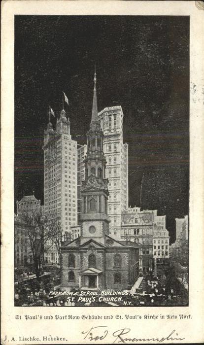 11455972 New York City Park Row St. Paul Bulidings Church