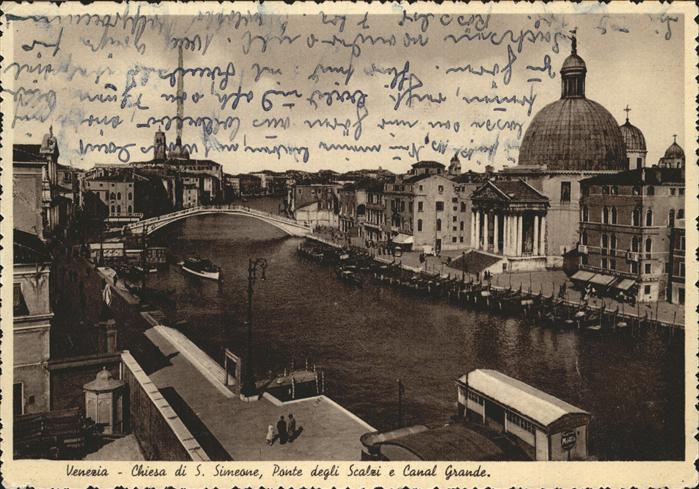 11490780 Venezia Venice Church of S Simeone Ponte degli Scalzi e Grand Canal