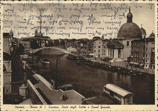 11490780 Venezia Venedig Chiesa di S Simeone Ponte degli Scalzi e Canal Grande