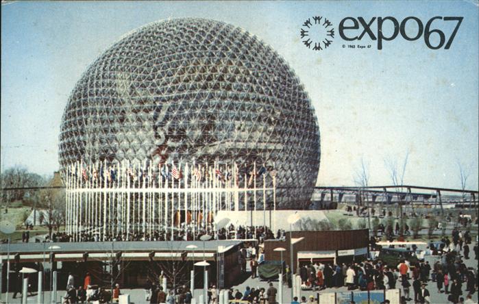 11491682 Montréal Québec Expo 67 Pavillon de la transp géodésique Etas Unis Sphère