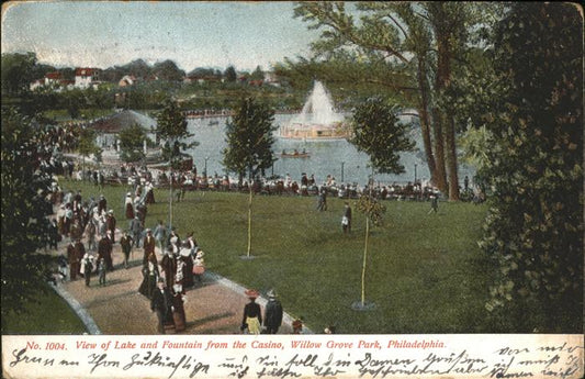 11491857 Philadelphia Pennsylvania View of Lake and Fountain from the Casino Wil