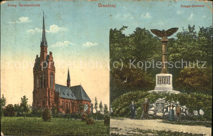 11520242 Graudenz Prusse occidentale Ev Garrison Church War Memorial Field Post