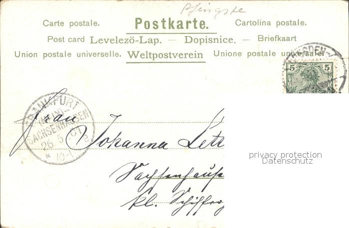 11571887 Pfingsten Pentecost Pentecote Erika Nr. 630 Frau Baum Blueten