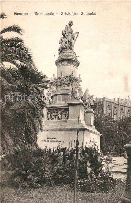 73523416 Genova Genua Liguria Monumento a Cristoforo Colombo