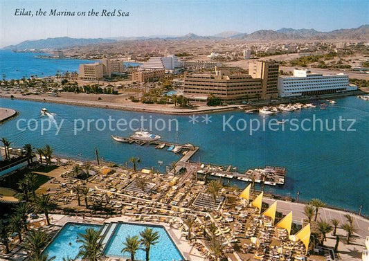 73551319 Eilat Eilath Israel Marina on the Red Sea Fliegeraufnahme