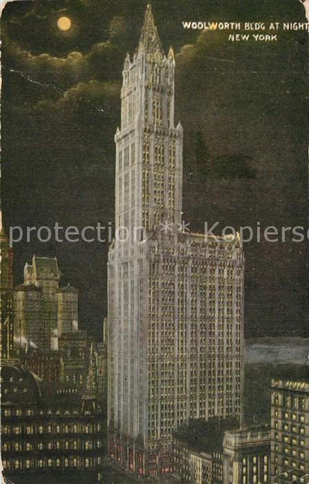 73562724 New York City Woolworth Building at night