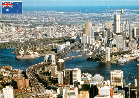 73571597 Photo aérienne de Sidney avec le Harbour Bridge et l'Opéra