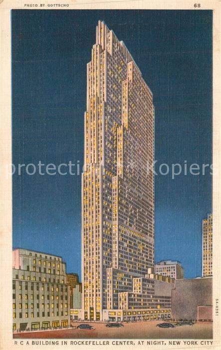 73573106 New York City RCA Building in Rockefeller Center Skyscraper Illustratio