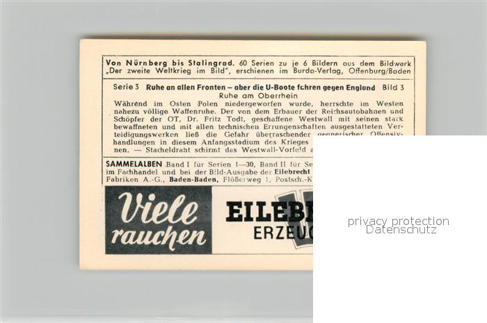 73578016 Militaria Deutschland WK2 Von N?rnberg bis Stalingrad Ruhe an allen Fro