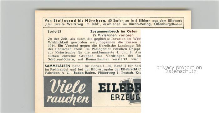 73578395 Militaria Deutschland WK2 Von Stalingrad bis N?rnberg Zusammenbruch im