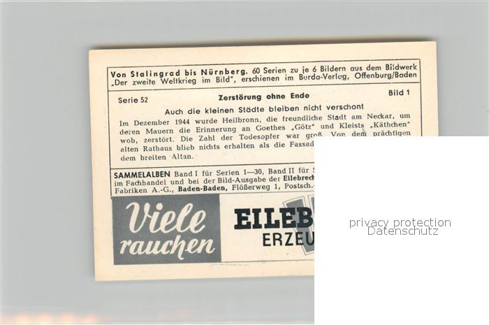 73578405 Militaria Deutschland WK2 Von Stalingrad bis N?rnberg Zerst?rung ohne E