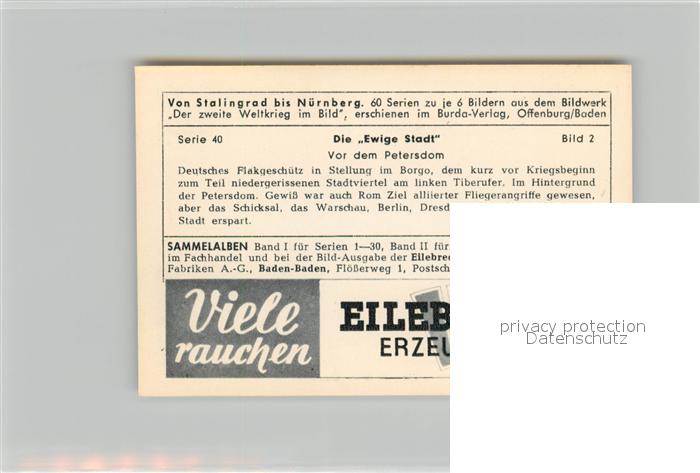 73578475 Militaria Deutschland WK2 Von Stalingrad bis N?rnberg Die Ewige Stadt V