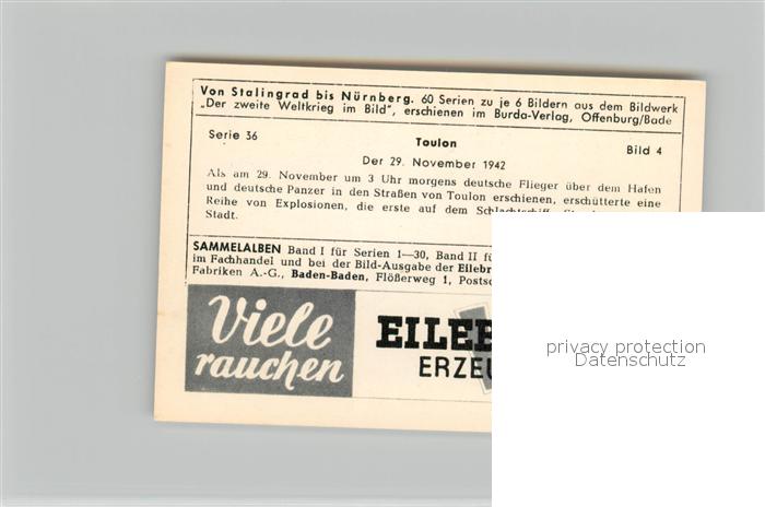 73578498 Militaria Deutschland WK2 Von Stalingrad bis N?rnberg Toulan 29. Novemb