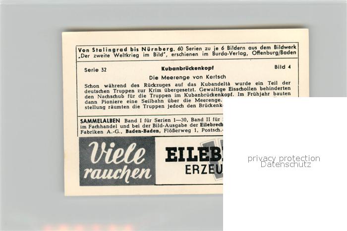 73578523 Militaria Deutschland WK2 Von Stalingrad bis N?rnberg Kubanbr?ckenkopf