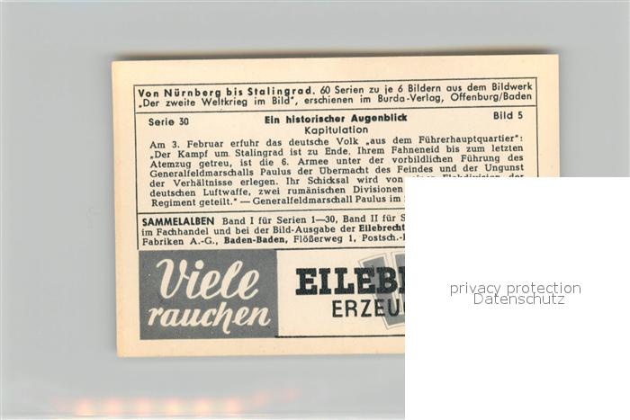 73578533 Militaria Deutschland WK2 Von Stalingrad bis N?rnberg Historischer Auge