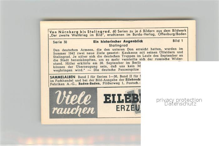 73578538 Militaria Deutschland WK2 Von Stalingrad bis N?rnberg Historischer Auge