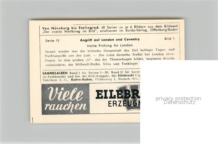 73579176 Militaria Deutschland WK2 Von N?rnberg bis Stalingrad Angriff auf Londo