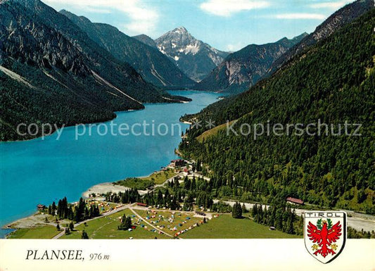 73587262 Reutte Tirol Fliegeraufnahme mit Hotel Forelle und Plansee