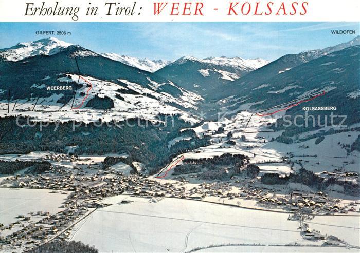 73588387 Weer Tirol Fliegeraufnahme