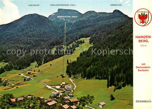 73588395 Hainzenberg Fliegeraufnahme mit Gerlosstein Seilbahn